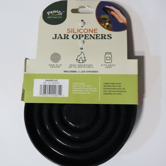 Green and Black Silicone Jar Openers - Set of 2 - Picture 2 of 2